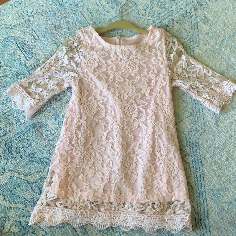 Pink lace dress